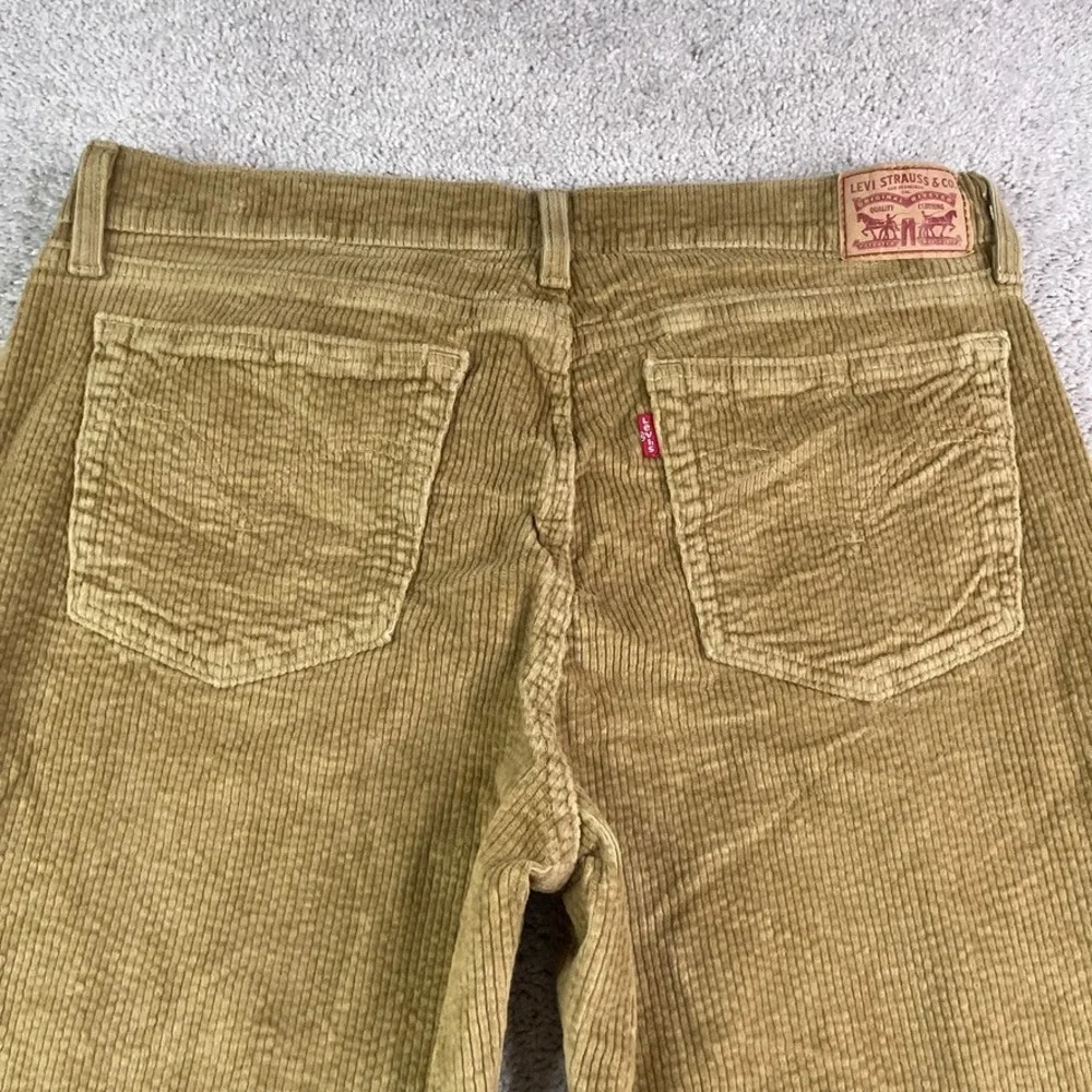 Levis Pants‎ Womens 32 Brown Corduroy Boyfriend Mid Rise Straight Stretch Cords